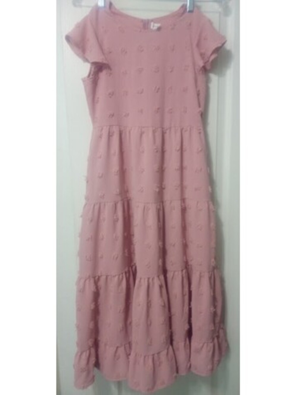 Pink Swiss Dot Pattern Dress | Comfy | Perfect for spring or summer events GUC
